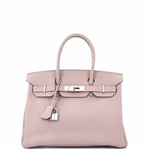 Hermes Birkin 30 Purple Clemence with Palladium Hardware
